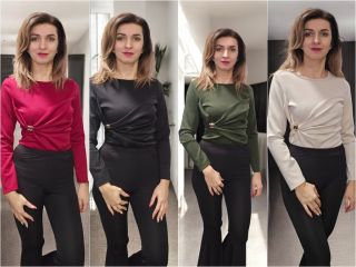 Elegantné bodýčko s dlhým rukávom — ideálne do práce aj na večerné outfity. Príjemný materiál, lichotivý strih. 🔹 Prsia:...